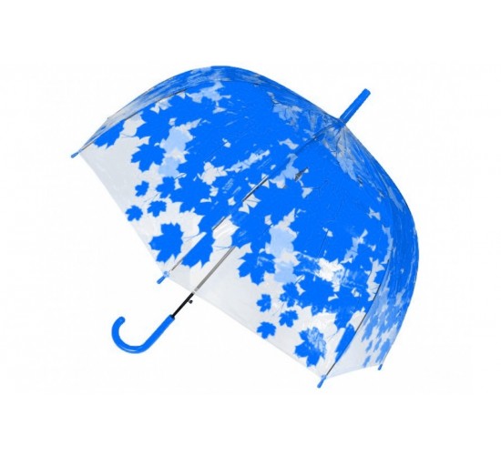 Зонт-трость полуавтомат прозрачный «Листопад» D купола 87 см 